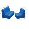 Happy Hangout Contour Chair and Sofa Set - Deep Water