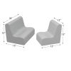 Happy Hangout Contour Chair and Sofa Set - Gray