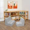 Happy Hangout Contour Chair and Sofa Set - Gray
