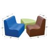 Happy Hangout Medium Contour Seating Set of 3 - Woodland