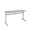 Silhouette® Two-Student Desk - North Sea Gray