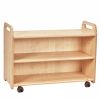Millhouse Mobile Shelf Unit with Display/Mirror Back