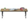 24" x 72" Rectangle T-Molding Activity Table with Adjustable Chunky Legs - Pasadena Oak/Black