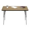30" x 48" Rectangle T-Molding Activity Table with Adjustable Standard Swivel Glide Legs - Pasadena Oak/Black