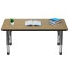 30" x 48" Rectangle T-Molding Activity Table with Adjustable Chunky Legs - Pasadena Oak/Black