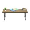 30" x 60" Rectangle T-Molding Activity Table with Adjustable Chunky Legs - Pasadena Oak/Black