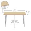 24" x 48" Rectangle La Madera Activity Table with Standard Legs - Sanddrift/Silver
