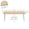 30" x 72" Rectangle La Madera Activity Table with Standard Legs - Sanddrift/Silver