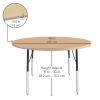 48" Round La Madera Activity Table with Standard Legs - Sanddrift/Silver