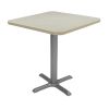 30" x 30" Square Cafe Bistro Table - Sand Drift/Silver