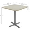 30" x 30" Square Cafe Bistro Table - Sand Drift/Silver