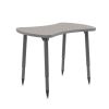 Adapte 25" x 37" Bowtie Thermofused Activity Table with Adjustable Tapered Legs -Gray/North Sea