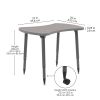 Adapte 25" x 37" Bowtie Thermofused Activity Table with Adjustable Tapered Legs -Gray/North Sea