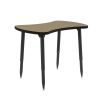 Adapte 25" x 37" Bowtie Thermofused Activity Table with Adjustable Tapered Legs - Pasadena Oak/Black