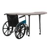 Adapte 36" x 72" Half Moon Thermofused Activity Table with Adjustable Tapered Legs - Gray/North Sea