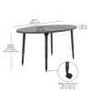 Adapte 30" x 60" Oval Thermofused Activity Table with Adjustable Tapered Legs - Gray/North Sea
