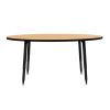 Adapte 30" x 60" Oval Thermofused Activity Table with Adjustable Tapered Legs - Maple/Black