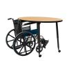 Adapte 30" x 60" Oval Thermofused Activity Table with Adjustable Tapered Legs - Maple/Black