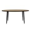 Adapte 30" x 60" Oval Thermofused Activity Table with Adjustable Tapered Legs - Pasadena Oak/Black