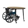 Adapte 30" x 60" Oval Thermofused Activity Table with Adjustable Tapered Legs - Pasadena Oak/Black