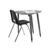 Adapte 24" x 36" Petal Thermofused Activity Table with Adjustable Tapered Legs - Gray/North Sea