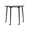 Adapte 24" x 36" Petal Thermofused Activity Table with Adjustable Tapered Legs - Maple/Black