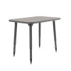 Adapte 24" x 36" Rectangle Thermofused Activity Table with Adjustable Tapered Legs - Gray/North Sea