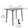 Adapte 24" x 36" Rectangle Thermofused Activity Table with Adjustable Tapered Legs - Gray/North Sea