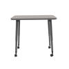 Adapte 24" x 36" Rectangle Thermofused Activity Table with Adjustable Tapered Legs - Gray/North Sea