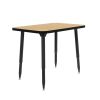 Adapte 24" x 36" Rectangle Thermofused Activity Table with Adjustable Tapered Legs - Maple/Black