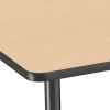 Adapte 24" x 36" Rectangle Thermofused Activity Table with Adjustable Tapered Legs - Maple/Black