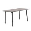 Adapte 30" x 48" Rectangle Thermofused Activity Table with Adjustable Tapered Legs - Gray/North Sea