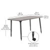 Adapte 30" x 48" Rectangle Thermofused Activity Table with Adjustable Tapered Legs - Gray/North Sea