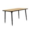 Adapte 30" x 48" Rectangle Thermofused Activity Table with Adjustable Tapered Legs - Maple/Black