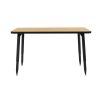Adapte 30" x 48" Rectangle Thermofused Activity Table with Adjustable Tapered Legs - Maple/Black