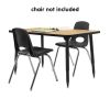Adapte 30" x 48" Rectangle Thermofused Activity Table with Adjustable Tapered Legs - Maple/Black