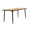 Adapte 30" x 60" Rectangle Thermofused Activity Table with Adjustable Tapered Legs - Maple/Black
