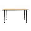 Adapte 30" x 60" Rectangle Thermofused Activity Table with Adjustable Tapered Legs - Maple/Black