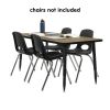 Adapte 30" x 60" Rectangle Thermofused Activity Table with Adjustable Tapered Legs - Pasadena Oak/Black