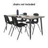 Adapte 30" x 72" Rectangle Activity Table with Adjustable Tapered Legs - Gray/North Sea