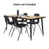 Adapte 30" x 72" Rectangle Activity Table with Adjustable Tapered Legs - Maple/Black