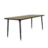 Adapte 30" x 72" Rectangle Activity Table with Adjustable Tapered Legs - Pasadena Oak/Black