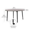 Adapte 48" Round Thermofused Activity Table with Adjustable Tapered Legs - Gray/North Sea