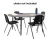 Adapte 60" Round Thermofused Activity Table with Adjustable Tapered Legs - Gray/North Sea
