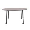 Adapte 60" Round Thermofused Activity Table with Adjustable Tapered Legs - Gray/North Sea