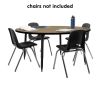 Adapte 60" Round Thermofused Activity Table with Adjustable Tapered Legs - Pasadena Oak/Black