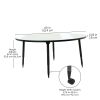 Adapte 60" Round Dry-Erase Activity Table with Adjustable Tapered Legs - Whiteboard/Black