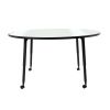 Adapte 60" Round Dry-Erase Activity Table with Adjustable Tapered Legs - Whiteboard/Black