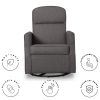 Blair Slim Nursery Glider Swivel Rocker Chair - Charcoal Gray