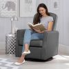 Blair Slim Nursery Glider Swivel Rocker Chair - Charcoal Gray
